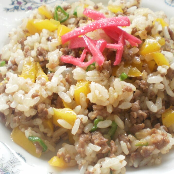 ミンチ肉でバター醤油チャーハン